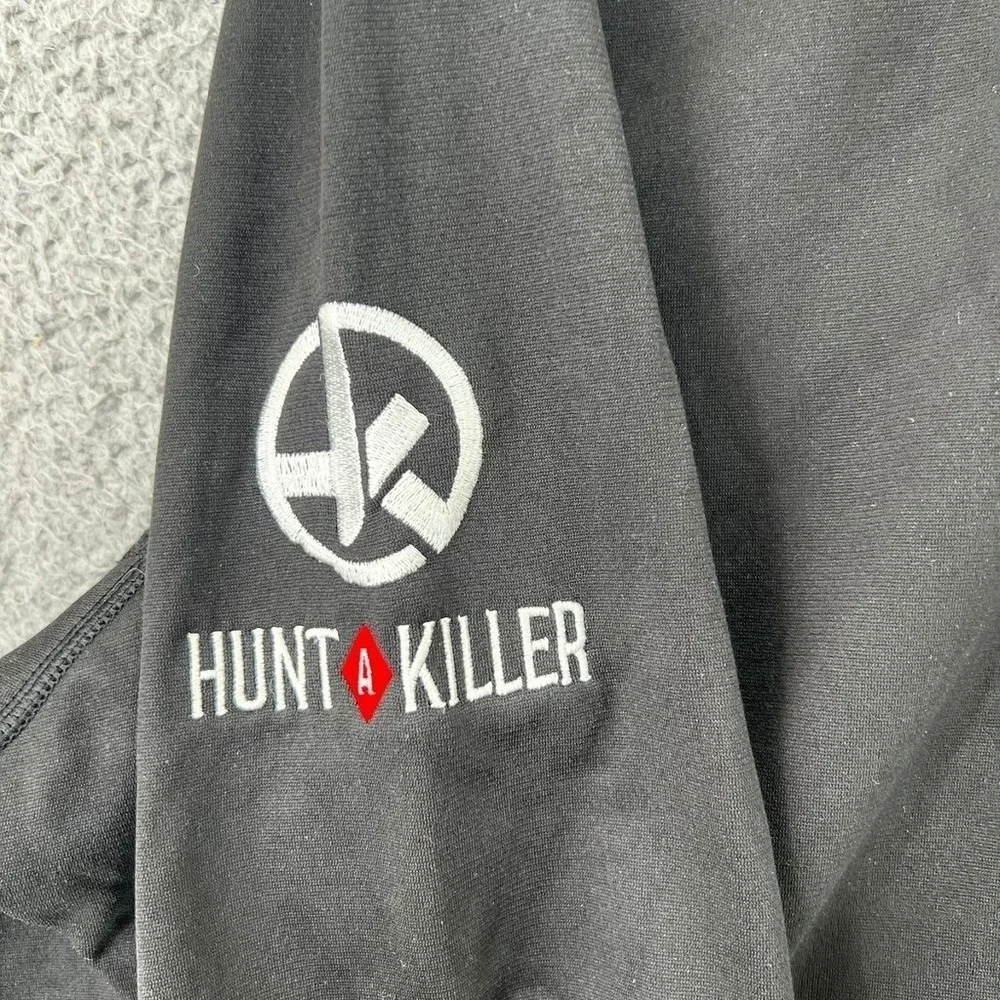 The North Face Tech 1/4‎ Zip Fleece Jacket Men 2XL Black Hunt A Killer Logo